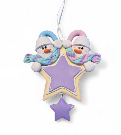 Snowman Star Twins - Purple