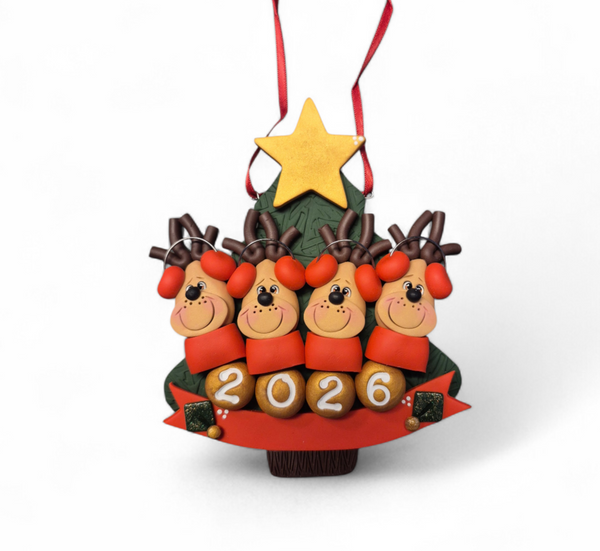 Reindeer Family of 4 – Clayfun Creations
