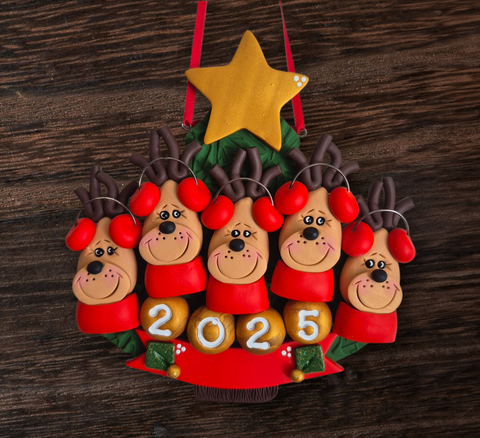 Reindeer Family of 5