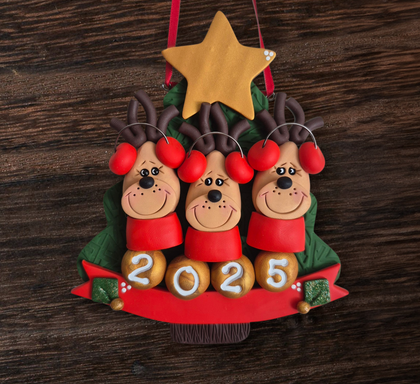 Reindeer Family of 3