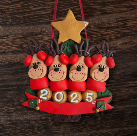 Reindeer Family of 4
