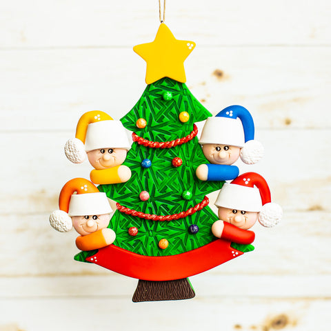 Christmas Tree Family of 4